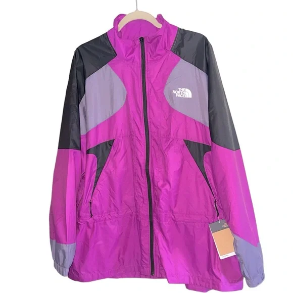 The North Face TNF X Relaxed Fit Colorblock Jacket‎ Purple/Gray XXL NWT - Picture 2 of 12